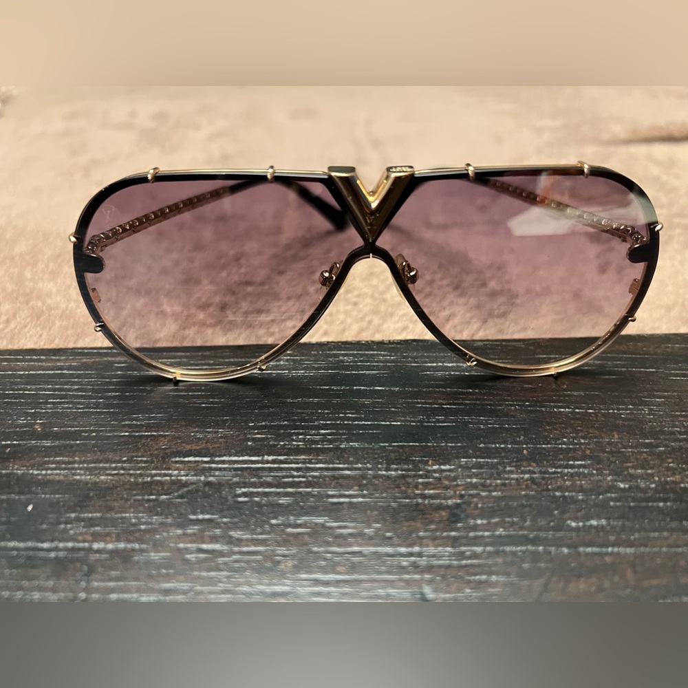 Louis Vuitton Gold Metal Sunglasses